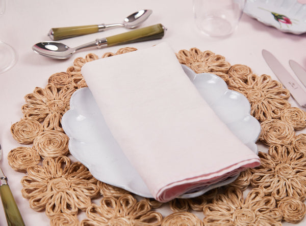 Summerill & Bishop 'Barely Pink' Linen Napkin In Pink 50x50cm