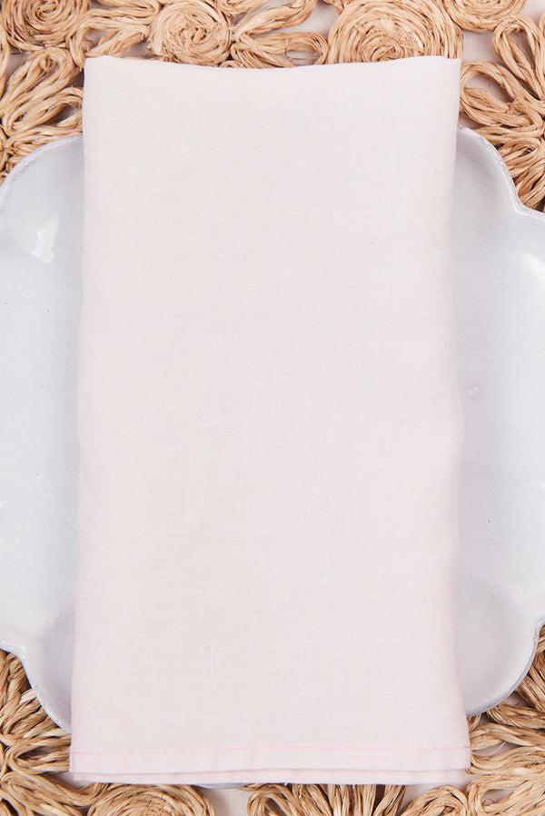 Summerill & Bishop 'Barely Pink' Linen Napkin In Pink 50x50cm