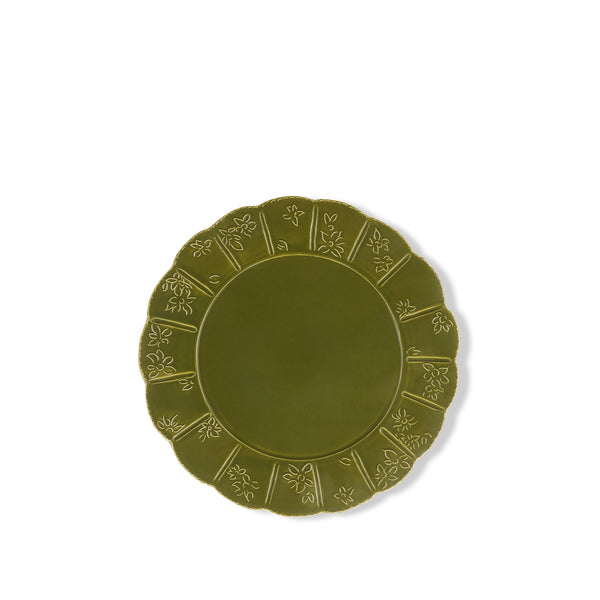 summerill & bishop Bernadette's Falling Flower Green Dinner Plate 30cm