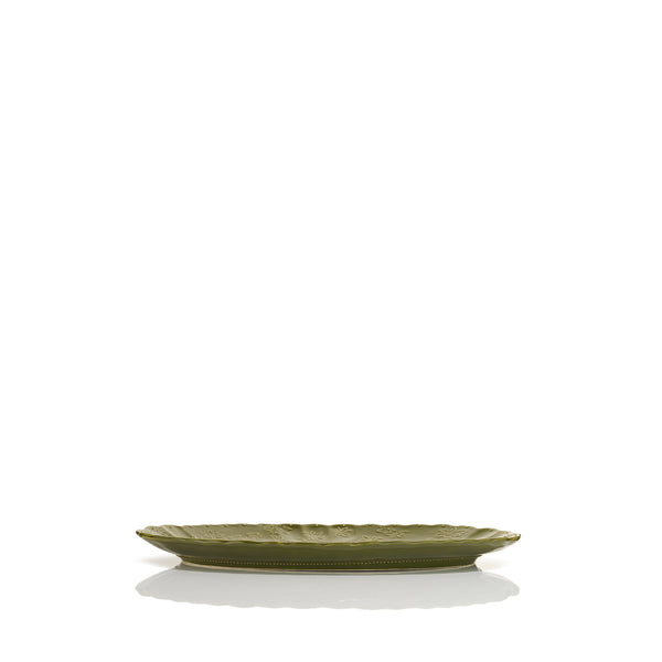 Summerill & Bishop Bernadette's Falling Flower Green Oval Platter 46cm