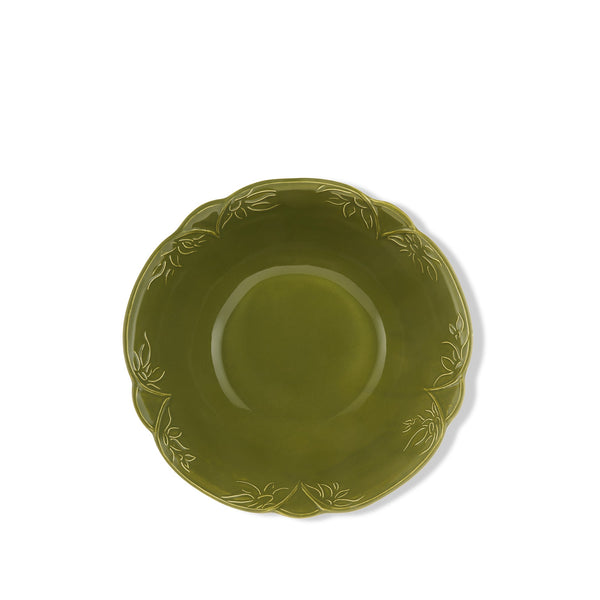 summerill & bishop Bernadette's Falling Flower Green Serving Bowl 30cm