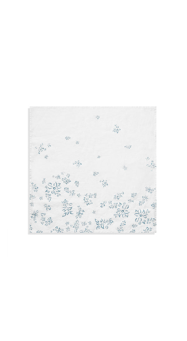 Summerill & Bishop Bernadette's Falling Flower Linen Napkin In Light Blue 50x50cm