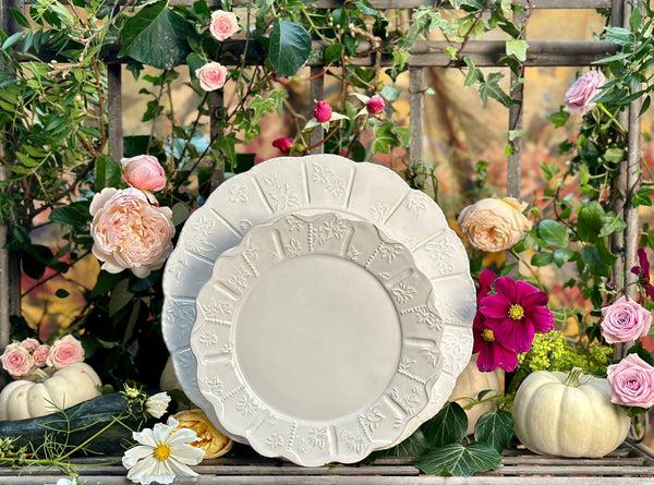 Summerill & Bishop Bernadette's Falling Flower White Dinner Plate 30cm