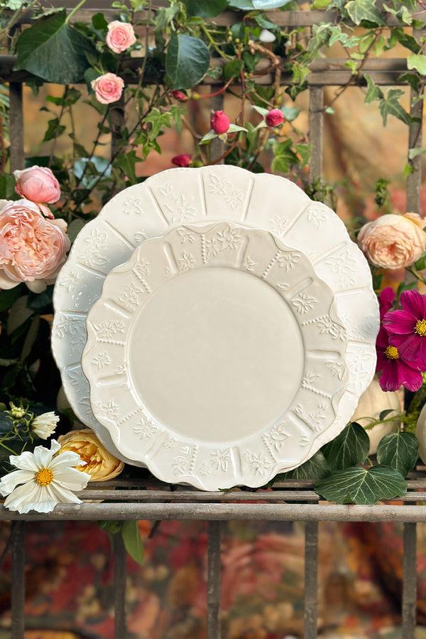 Summerill & Bishop Bernadette's Falling Flower White Side Plate 20cm