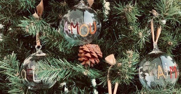 Summerill & Bishop Bespoke Handblown Glass Word Bauble - MADE TO ORDER