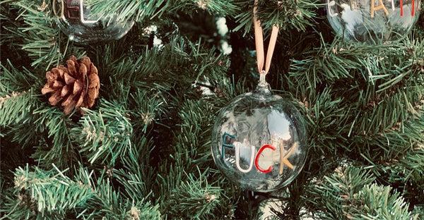 Summerill & Bishop Bespoke Handblown Glass Word Bauble - MADE TO ORDER