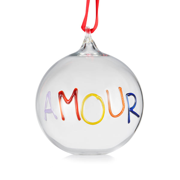 summerill & bishop Bespoke Handblown Glass Word Bauble - MADE TO ORDER