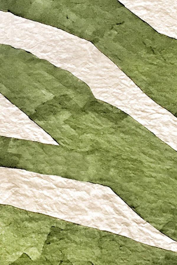 Summerill & Bishop Bespoke Word Linen Tablecloth In Avocado Green