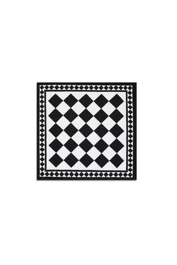 Summerill & Bishop 'Black Check' Summerill & Bishop X Claridge's Linen Napkin 50x50cm