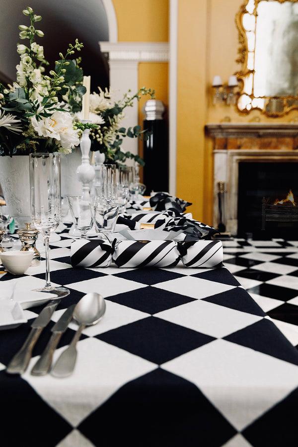Summerill & Bishop 'Black Check' Summerill & Bishop X Claridge's Linen Napkin 50x50cm