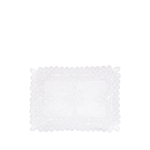 summerill & bishop 'Blanche' Lace Scalloped Placemat 35x50cm