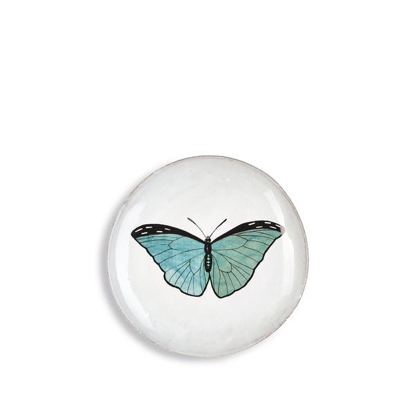 summerill & bishop Blue Butterfly Dinner Plate by Astier de Villatte 20.5cm