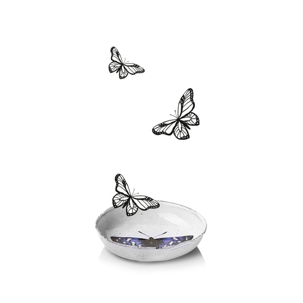 Summerill & Bishop Blue Butterfly Small Dish By Astier De Villatte 9.2 Cm