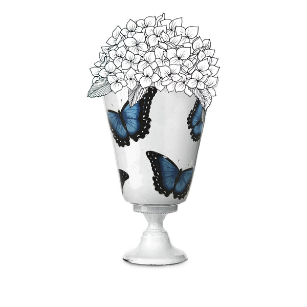 Summerill & Bishop Blue Butterfly Vase By Astier De Villatte