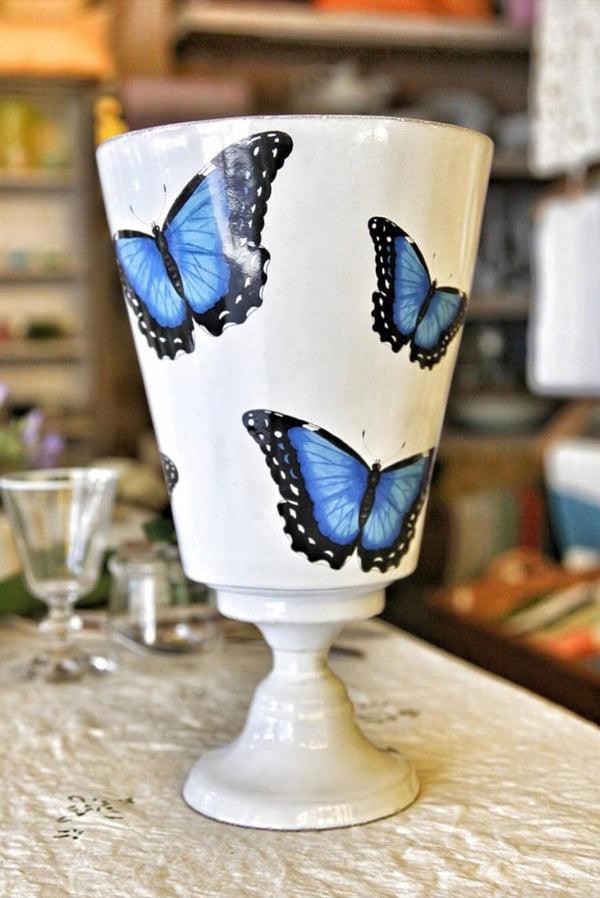 Summerill & Bishop Blue Butterfly Vase By Astier De Villatte
