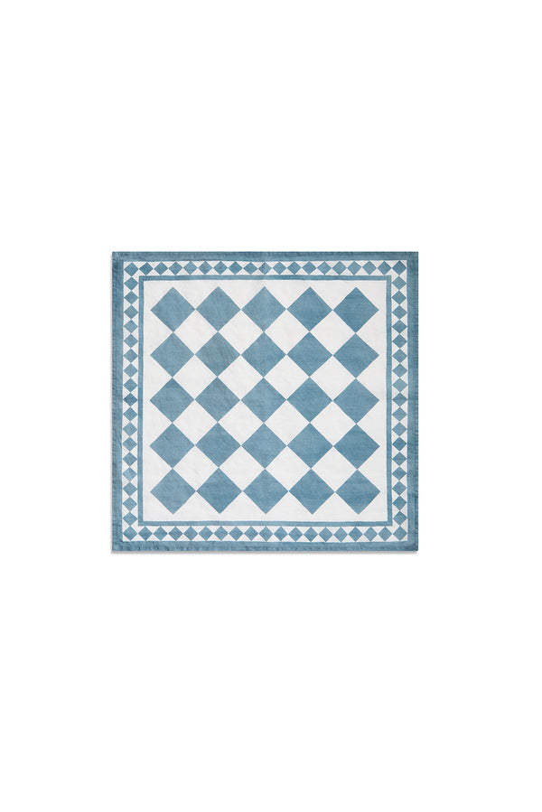 Summerill & Bishop 'Blue Check' Summerill & Bishop X Claridge's Linen Napkin 50x50cm