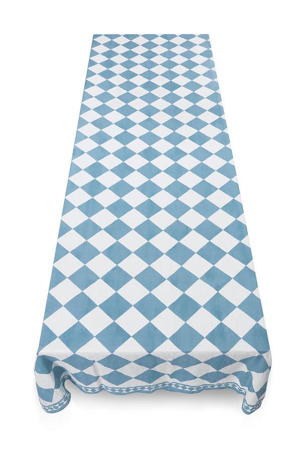 Summerill & Bishop 'Blue Check' Summerill & Bishop X Claridge's Linen Tablecloth