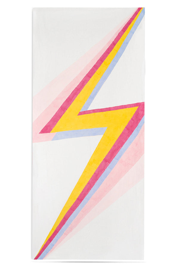 summerill & bishop Bolt Linen Tablecloth in Pink and Yellow