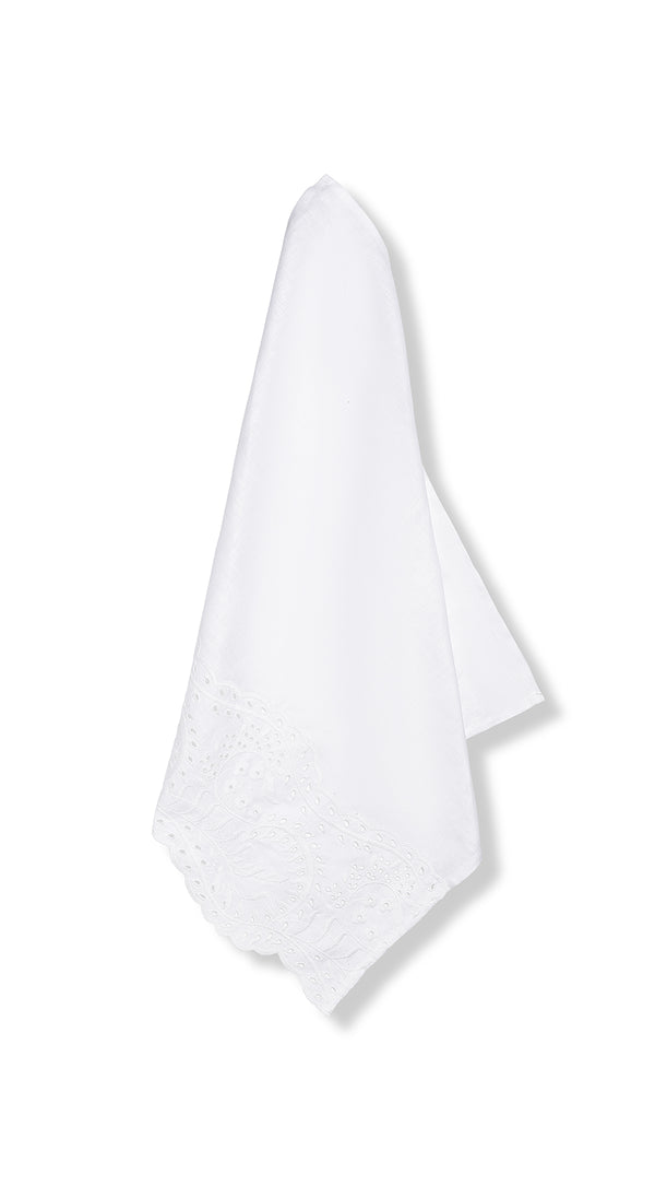 summerill & bishop 'Broderie Anglaise' Linen Napkin 50 x 50cm