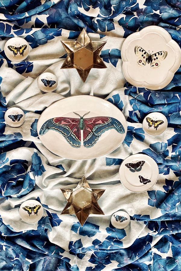 Summerill & Bishop Cardinal Flower Plate By Astier De Villatte 22cm