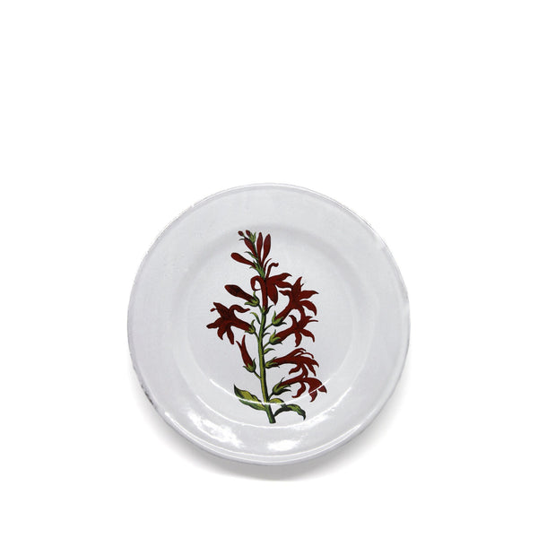 summerill & bishop Cardinal Flower Plate by Astier de Villatte 22cm