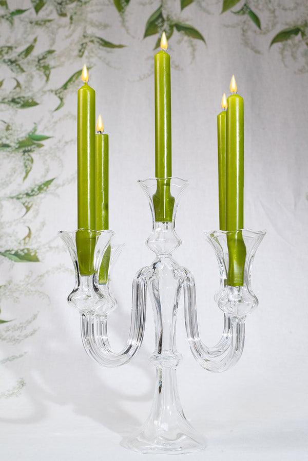 Summerill & Bishop Celeste Clear Handblown Glass 5 Candles Candelabra 35cm