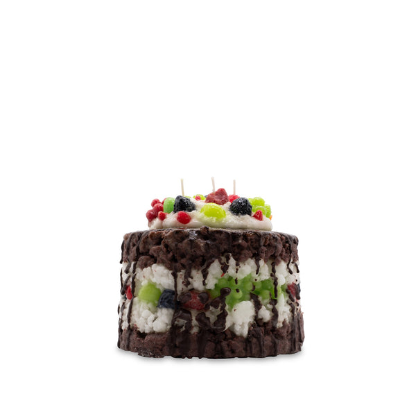 summerill & bishop Chocolate Fruit Cake Decorative Candle 18cm