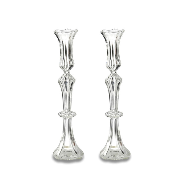 Summerill & Bishop Clear Handblown Glass Candlestick Large 34cm