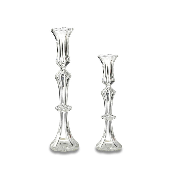 Summerill & Bishop Clear Handblown Glass Candlestick Large 34cm