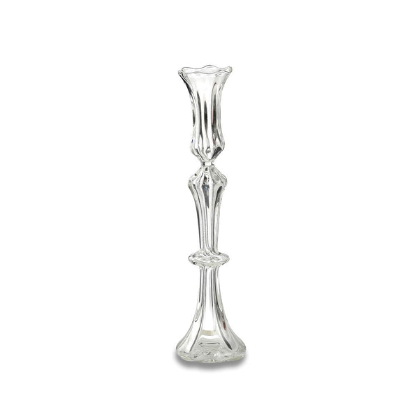 summerill & bishop Clear Handblown Glass Candlestick Large 34cm