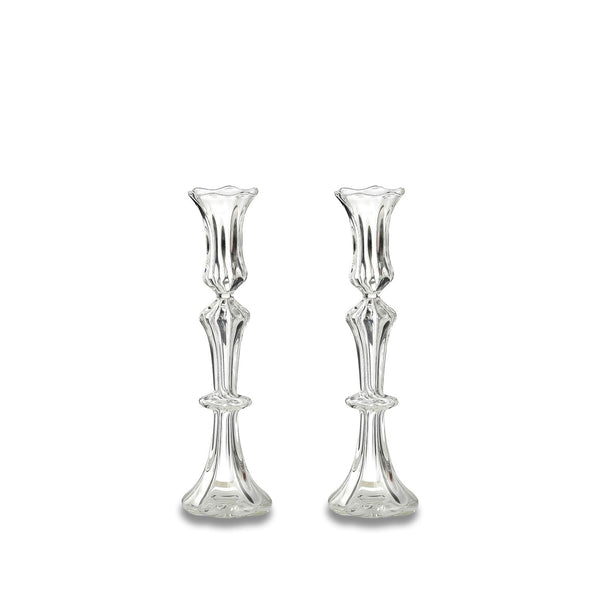 Summerill & Bishop Clear Handblown Glass Candlestick Small 23cm