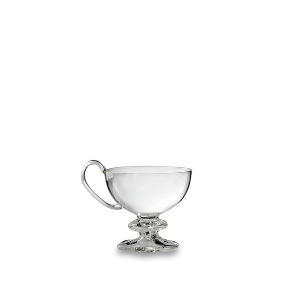 summerill & bishop Clear Handblown Glass Low Teacup 9cm