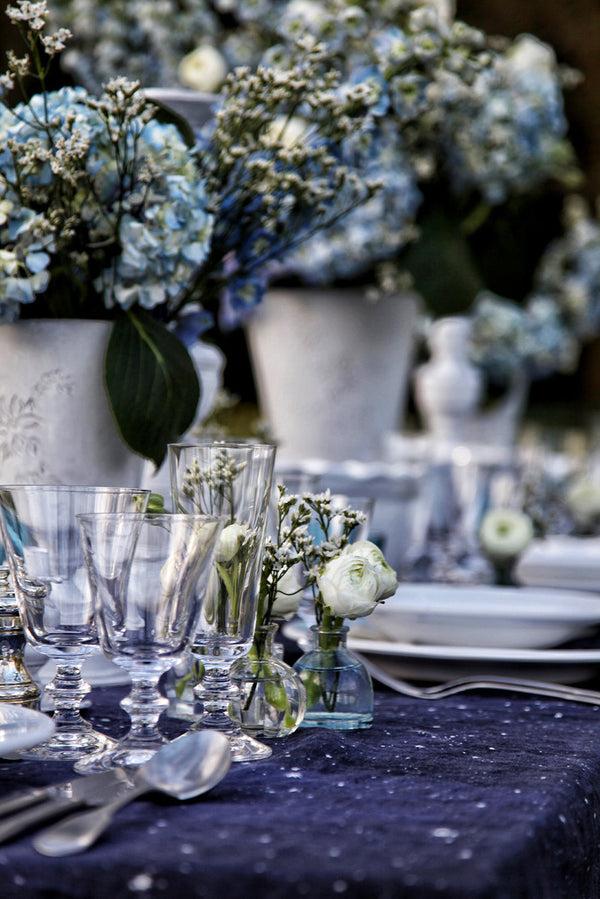 Summerill & Bishop Constellation Linen Tablecloth In Cosmic Blue