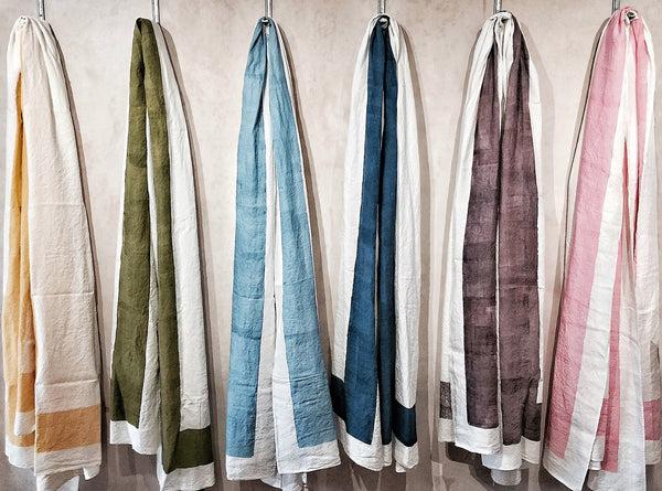 Summerill & Bishop 'Cornice' Linen Napkin In Avocado Green 50x50cm