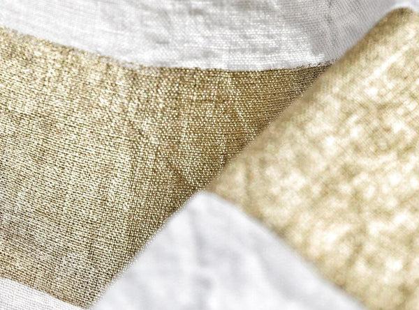 Summerill & Bishop 'Cornice' Linen Napkin In Gold 50x50cm