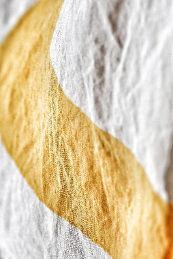 Summerill & Bishop 'Cornice' Linen Napkin In Lemon Yellow 50x50cm