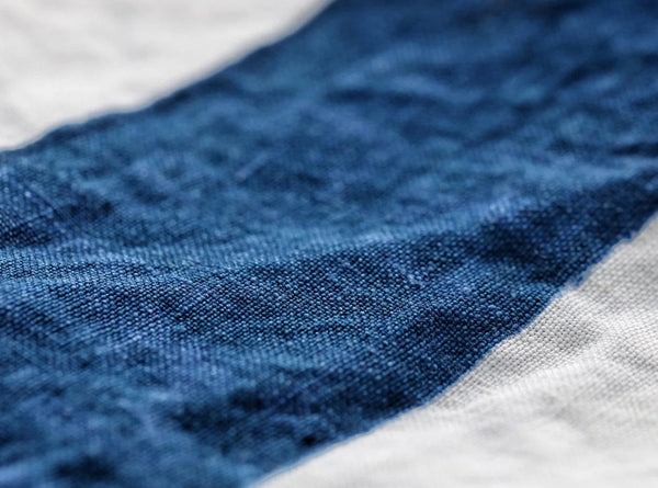 Summerill & Bishop 'Cornice' Linen Napkin In Midnight Blue 50x50cm