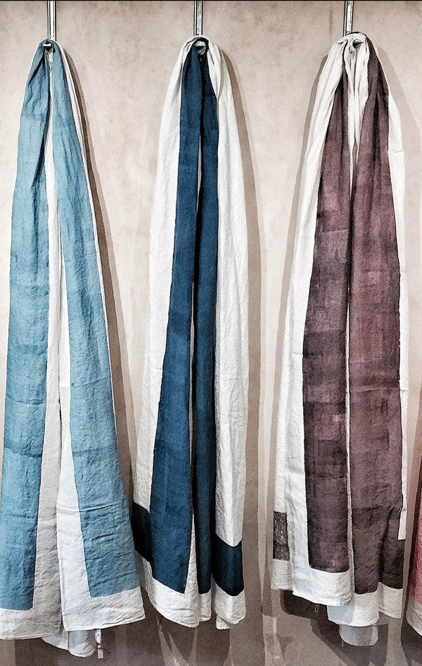 Summerill & Bishop 'Cornice' Linen Napkin In Midnight Blue 50x50cm