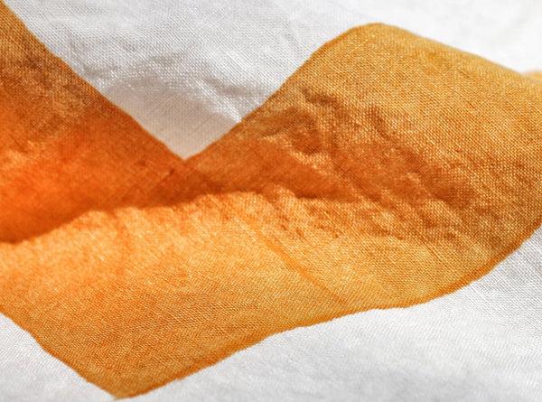 Summerill & Bishop 'Cornice' Linen Napkin In Mustard Yellow 50x50cm