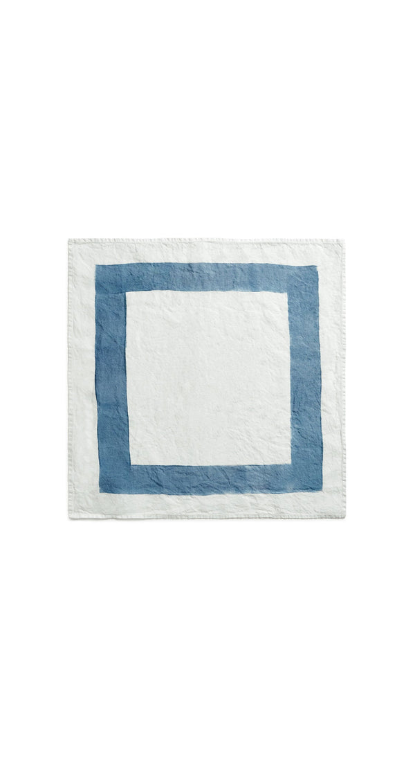 Summerill & Bishop 'Cornice' Linen Napkin In Powder Blue 50x50cm