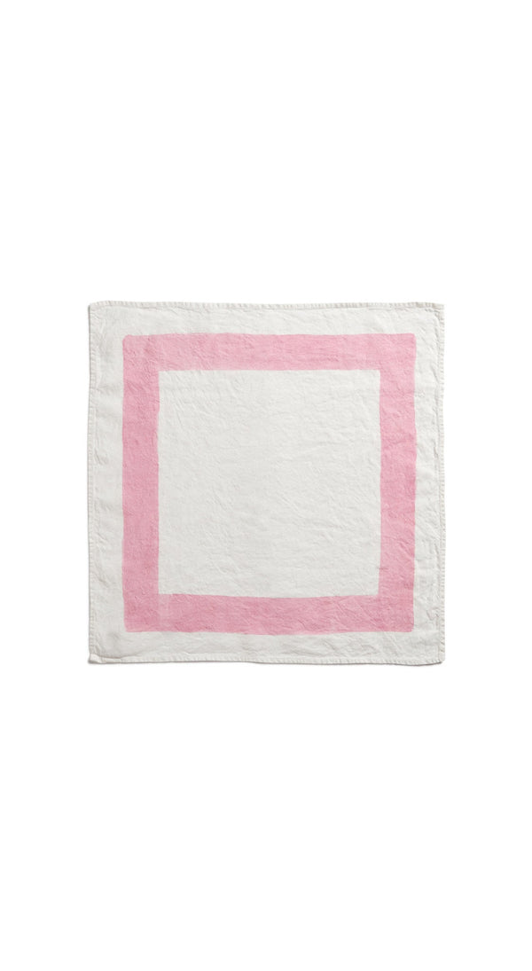 Summerill & Bishop 'Cornice' Linen Napkin In Rose Pink 50x50cm