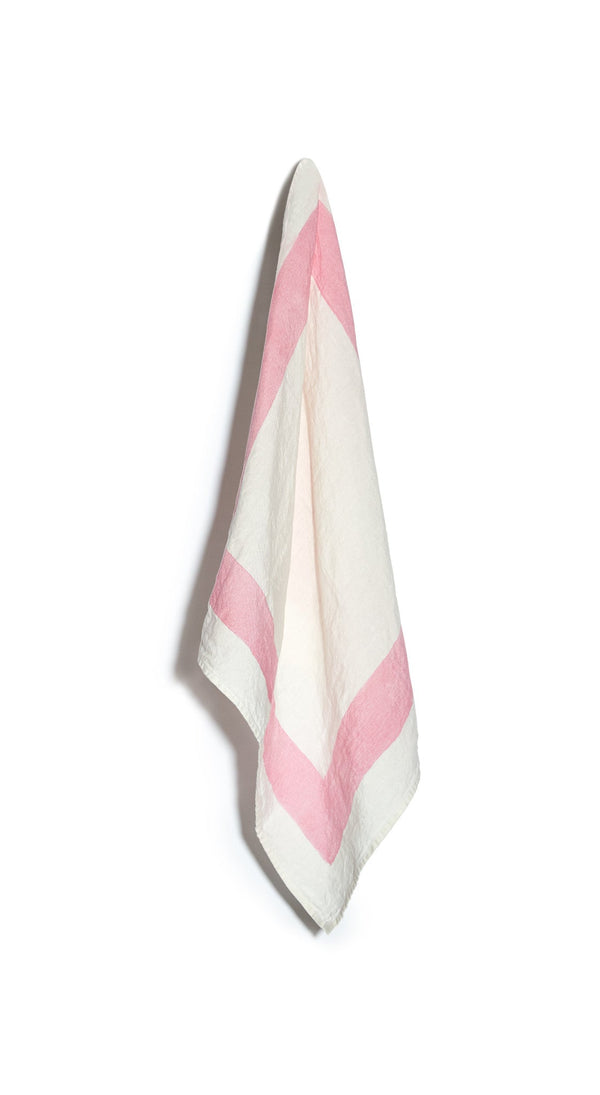 summerill & bishop 'Cornice' Linen Napkin in Rose Pink 50x50cm