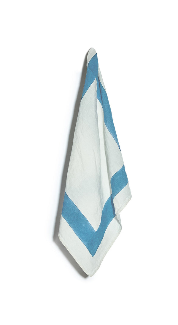 summerill & bishop 'Cornice' Linen Napkin in Sky Blue 50x50cm