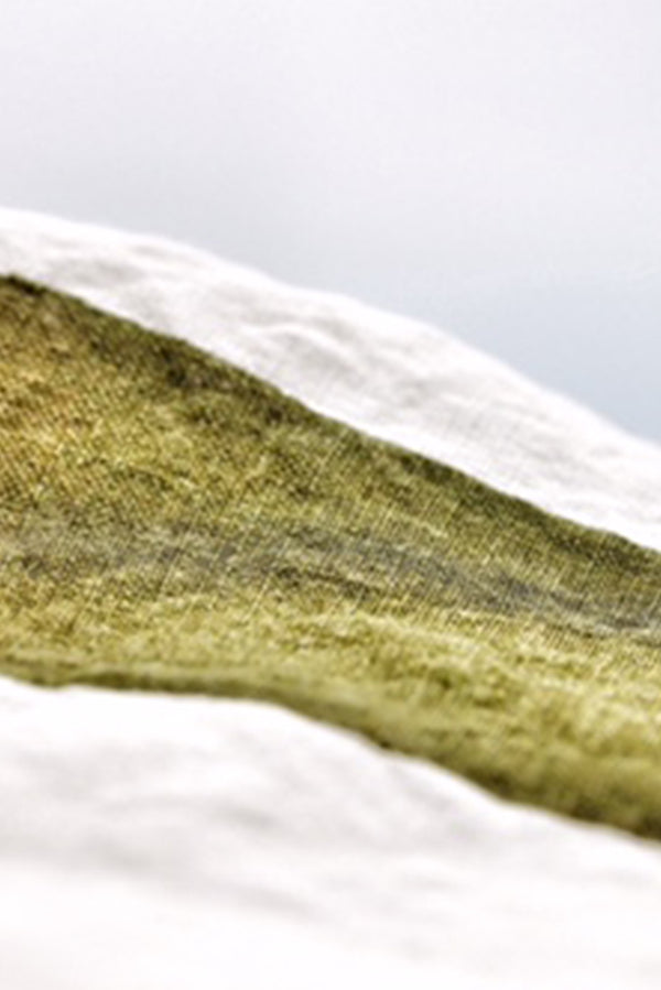 Summerill & Bishop 'Cornice' Linen Tablecloth In Avocado Green