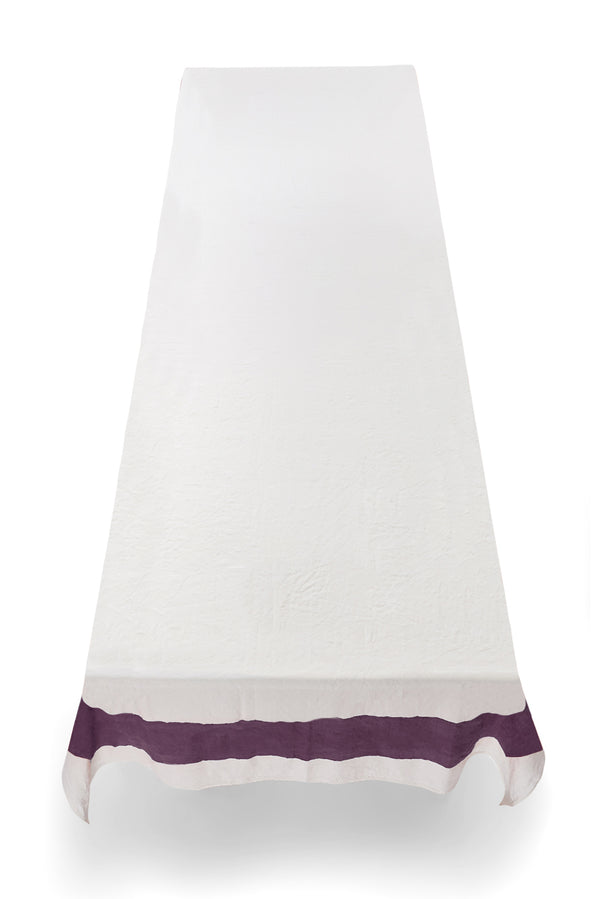 Summerill & Bishop 'Cornice' Linen Tablecloth In Grape Purple