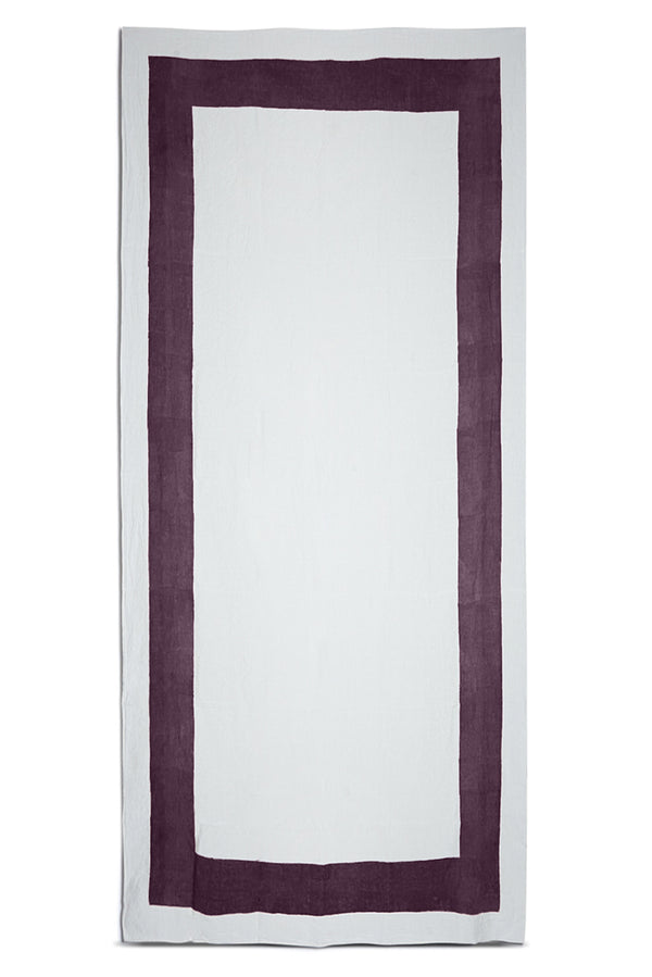 summerill & bishop 'Cornice' Linen Tablecloth in Grape Purple