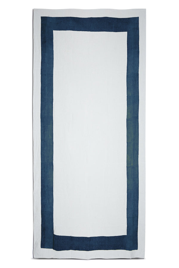 Summerill & Bishop 'Cornice' Linen Tablecloth In Midnight Blue