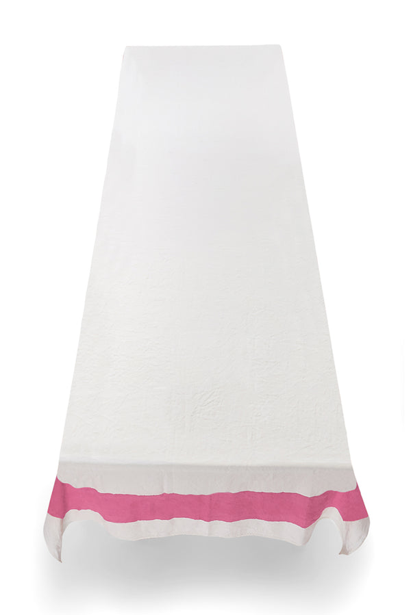Summerill & Bishop 'Cornice' Linen Tablecloth In Rose Pink