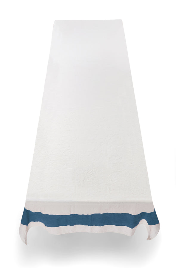 Summerill & Bishop 'Cornice' Linen Tablecloth In Sky Blue