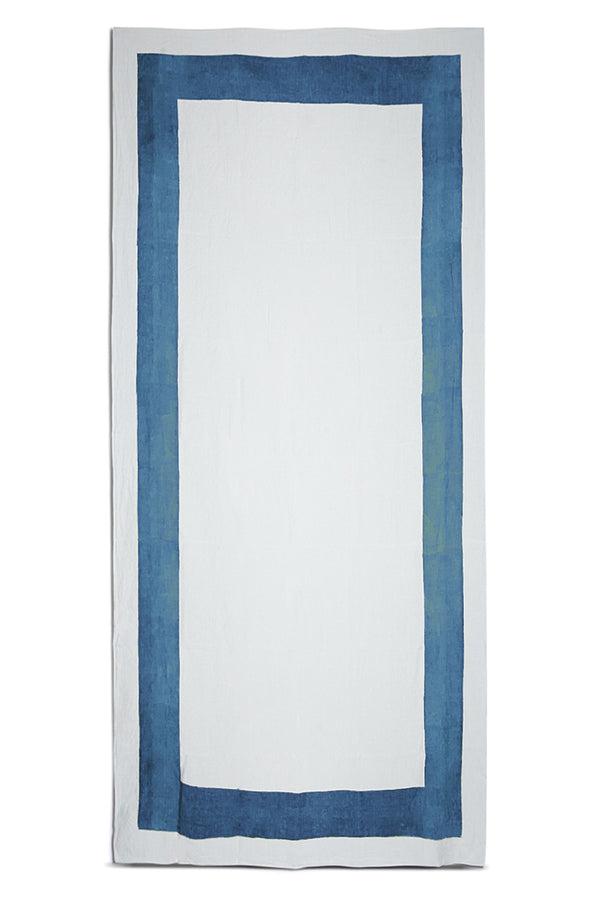 summerill & bishop 'Cornice' Linen Tablecloth in Sky Blue